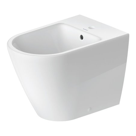 Duravit Stand-Bidet D-Neo 37x58cm, m HL, ÜL, Hahnlochbank, weiß