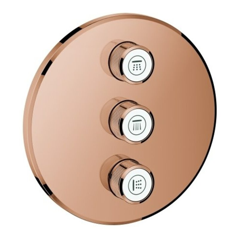 Grohe Fertigset Grohtherm Smartcontrol warm sunset, rund, UP-Ventil 3-fach