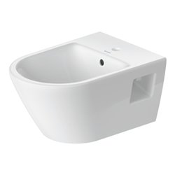 Duravit Wand-Bidet D-Neo 37x54cm, m HL, ÜL, Hahnlochbank, weiß