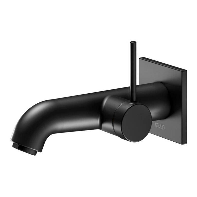 Keuco EHM IXMO Soft A 165mm, sw matt, Wandmont., eck Ros.