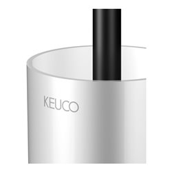 Keuco WC-Bürstengarnitur Edition 11 Wand, Kristall-Einsatz matt., sw ma