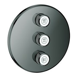 Grohe Fertigset Grohtherm Smartcontrol hard graphite, rund, UP-Ventil 3-fach