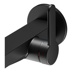 Keuco EHM IXMO Flat Ausl. 165mm, sw ma, Wd-mont., rd Rosette