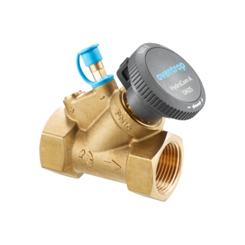 Oventrop Strangabsperrventil HydroCom A DN 20, Rp 3/4, PN 16, beids. IG, Messing
