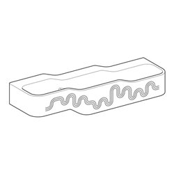 Geberit Spiel/Waschlandschaft Bambini 140cm, 3 WP, tief. B R, w-a, grün / grün