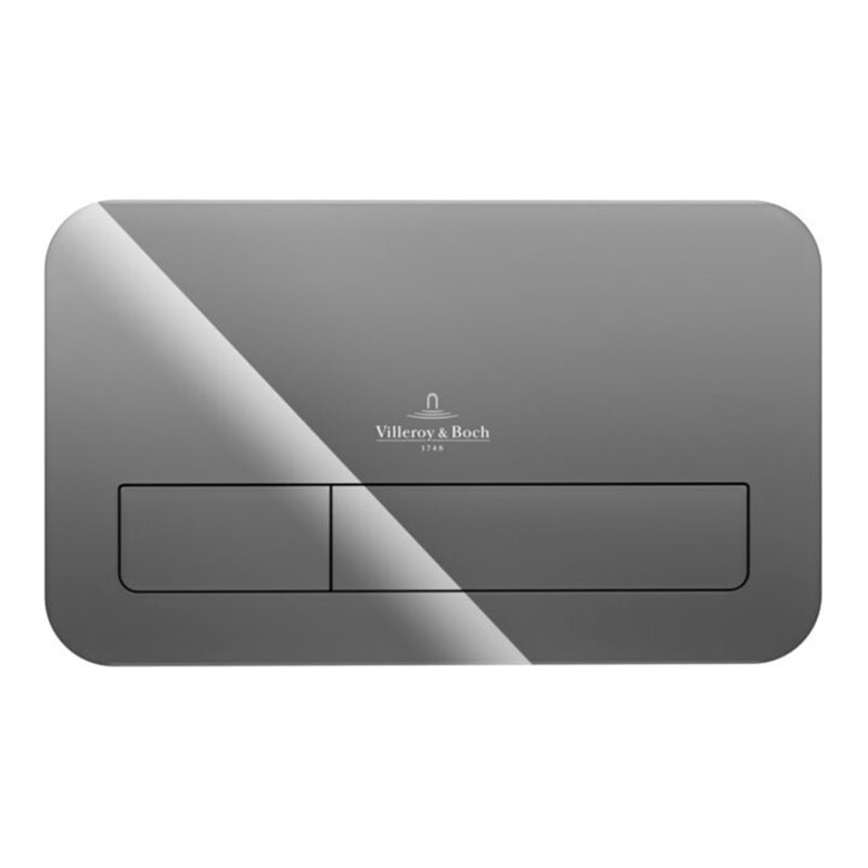 V&B Betätigungsplatte ViConnect 200G 26,9x16,1x1,3cm, Oberfl. Glas, glo Grey