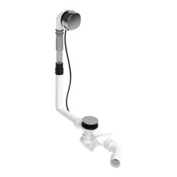 Duravit Ab-/Überlaufgarnitur Quadroval d 5,2cm, mit Wanneneinlauf, chrom