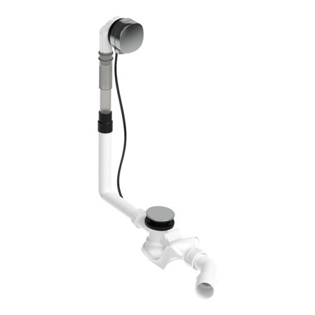 Duravit Ab-/Überlaufgarnitur Quadroval d 5,2cm, mit Wanneneinlauf, chrom