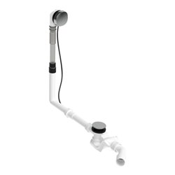 Duravit Ab-/Überlaufgarnitur Quadroval Bodenzuglänge 65cm, d 5,2cm, chrom