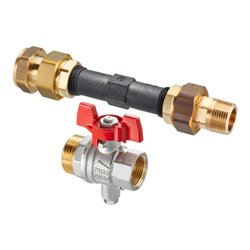 Oventrop Oventrop-Wärmemengenzähler-Anschluss-Set für Verteiler, Dg, mit Kugelhahn DN 20