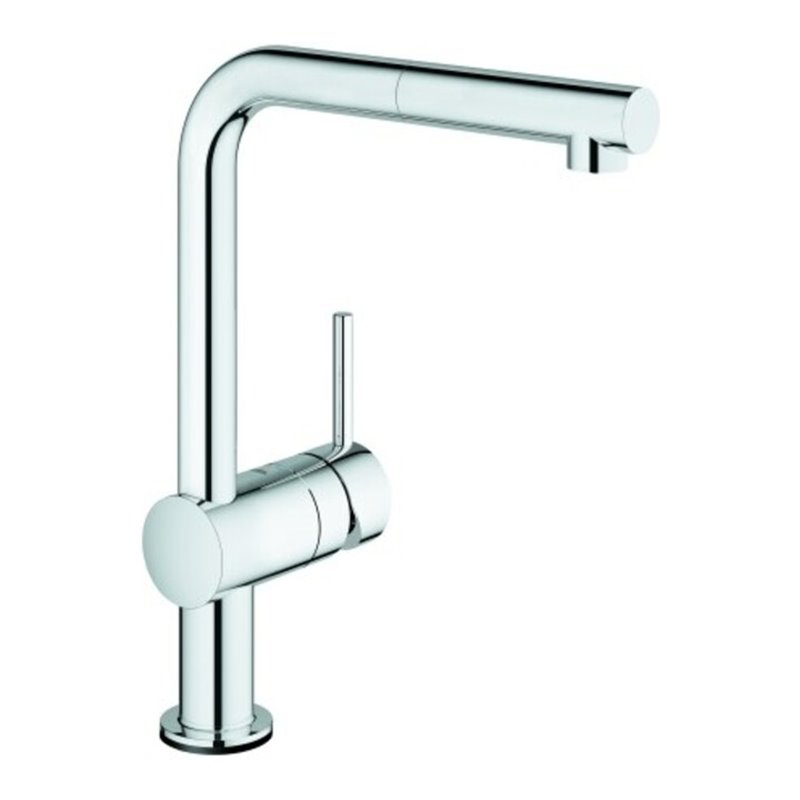 Grohe Spültisch-Einhebelmischer Minta Touch 1/2', L-Ausl., ausz. Mousseurausl., chr