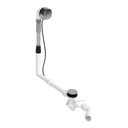 Duravit Ab-/Überlaufgarnitur Quadroval Zug 65cm, d 5,2cm, m Wanneneinlauf, chr