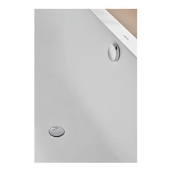 Duravit Ab-/Überlaufgarnitur Quadroval Zug 65cm, d 5,2cm, m flex Abl-Schl., chr