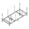 Hoesch Spezial-Untergestell Rechteck, 200x100cm, für Badewanne