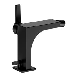 Keuco Bidet-Einhebelmischer Edition 11 Ausl. 139mm, m Abl.garn, schwarz matt
