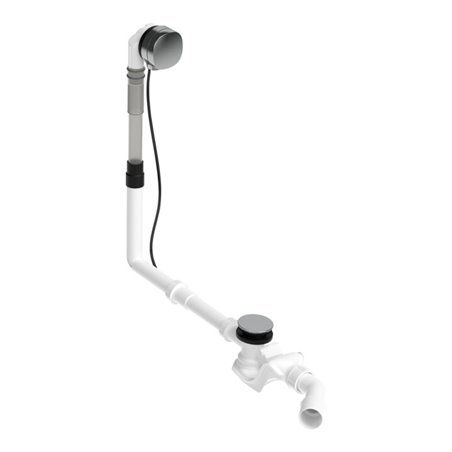 Duravit Ab-/Überlaufgarnitur Quadroval Zug 85cm, d 5,2cm, m Wanneneinlauf, chr