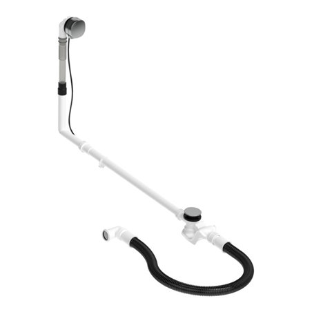 Duravit Ab-/Überlaufgarnitur Quadroval Zug 110, d 5,2cm, m Wanneneinlauf, chr