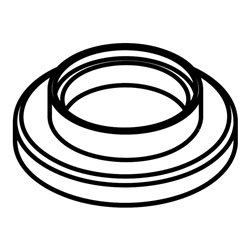 hansgrohe Rosette Axor Uno 4-Loch Fliesenrand chrom