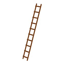 MUNK Dachdecker-Auflegeleiter Holz 10 Sprossen