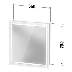 Duravit Spanplattenschraube mit Türanschlag L-Cube 65x15,5x70cm, LED, w, An li, graph ma