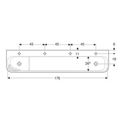 Geberit Spiel/Waschlandschaft Bambini 180cm, 4 WP, tief. B R, w-a, grün / grün