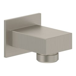 V&B Wandanschlussbogen Universal Showers eckig, Wandmontage, brushed nickel black