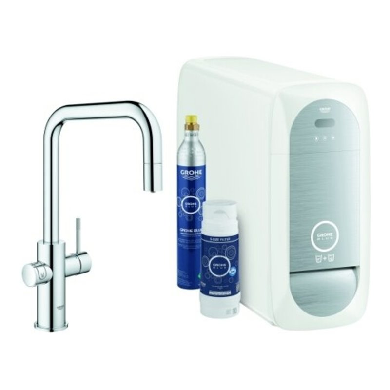 Grohe Spültisch-Einhebelmischer Blue Home c, U-Auslauf-Starter K, ausz. M-Ausl