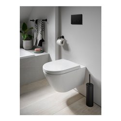 Duravit Bürstengarnitur D-Code 8,9x38,5x8,9cm, bodensteh., schwarz matt