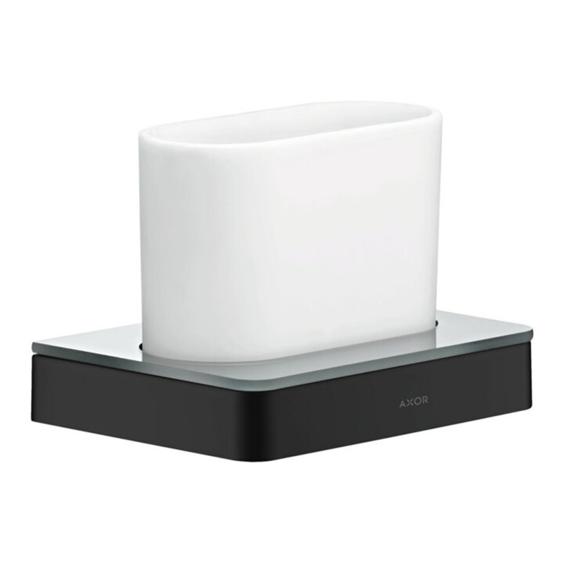 hansgrohe Zahnglas Axor universal Glas, Wandmontage, mattschwarz