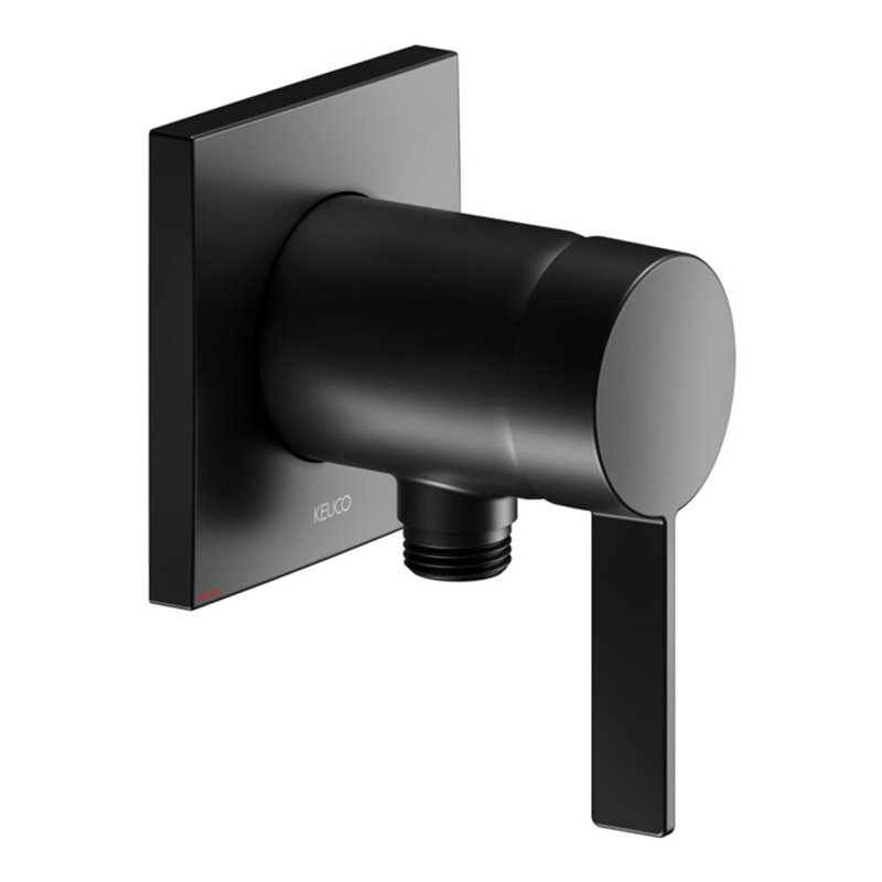 Keuco Fertigmontageset IXMO SOLO Pure UP-Br.-EHM, Schlauchanschluss, eck., sw matt