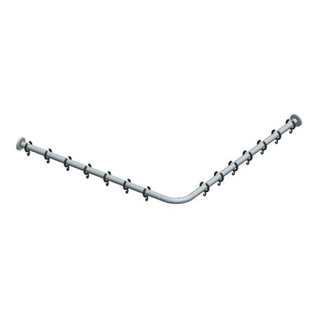 Keuco Brausevorhangstangen-Set Plan verchromt, für Eck-Dusche 100x100cm