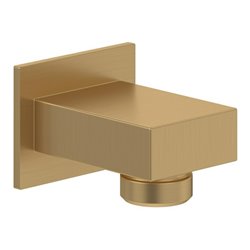 V&B Wandanschlussbogen Universal Showers eckig, Wandmontage, brushed gold