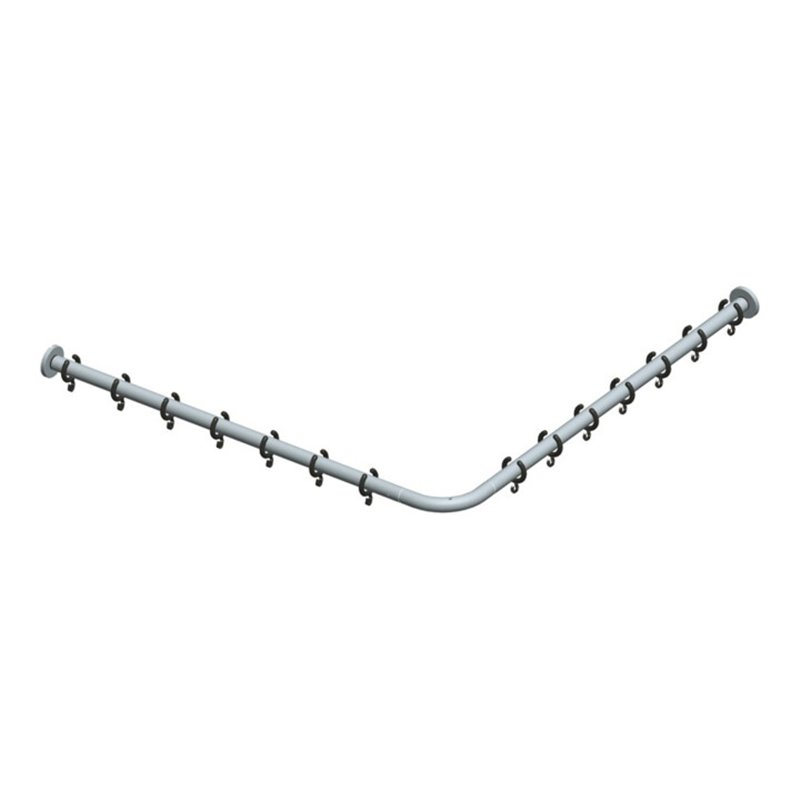 Keuco Brausevorhangstangen-Set Plan Alu si-elox, für Eck-Dusche 100x100cm