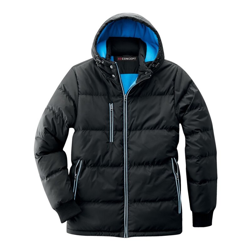 Daunen Thermojacke Bryan schwarz/blau 100% Nylon
