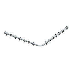 Keuco Brausevorhangstangen-Set Plan Alu si-elox, für Eck-Dusche 120x120cm