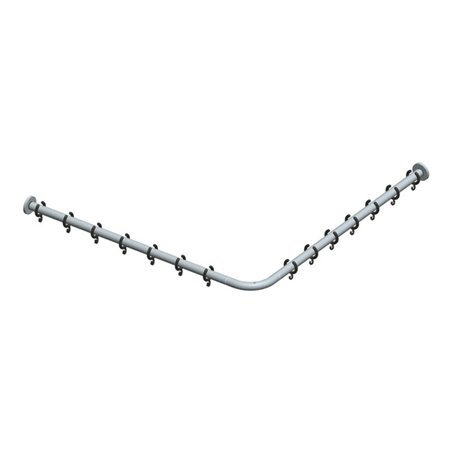 Keuco Brausevorhangstangen-Set Plan Alu si-elox, für Eck-Dusche 120x120cm