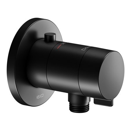 Keuco Fertigmontageset IXMO SOLO UP-Br-THM, Schlauchanschluss, rd, sw matt