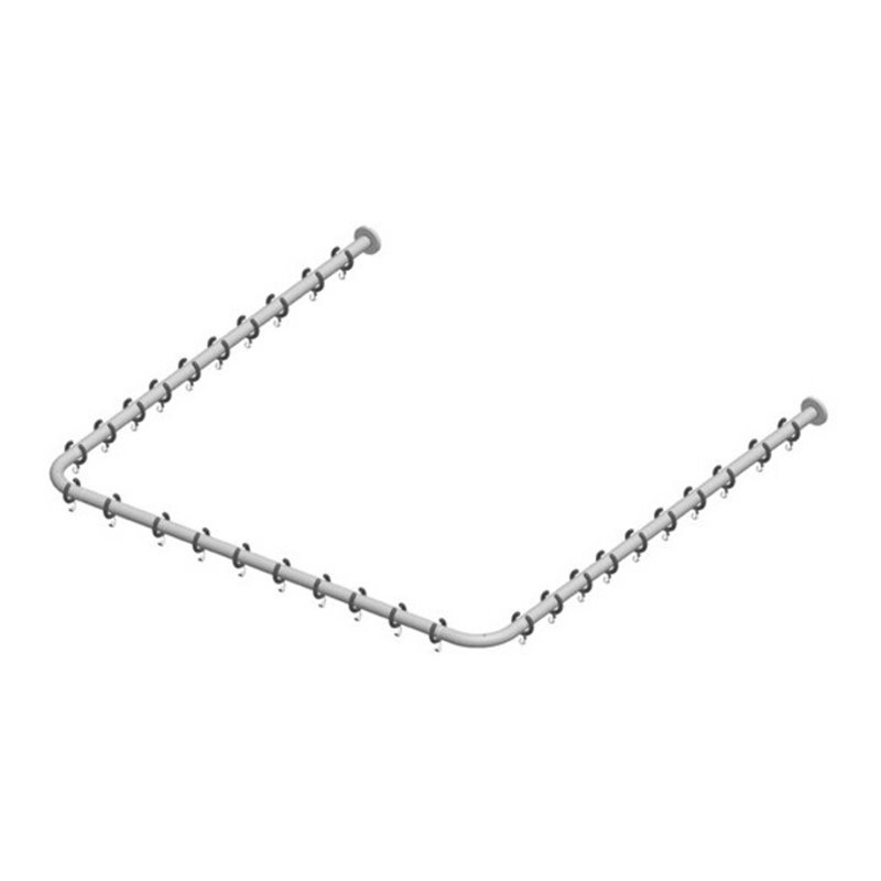 Keuco Brausevorhangstangen-Set Plan verchromt, für Dusche 100x100x100cm