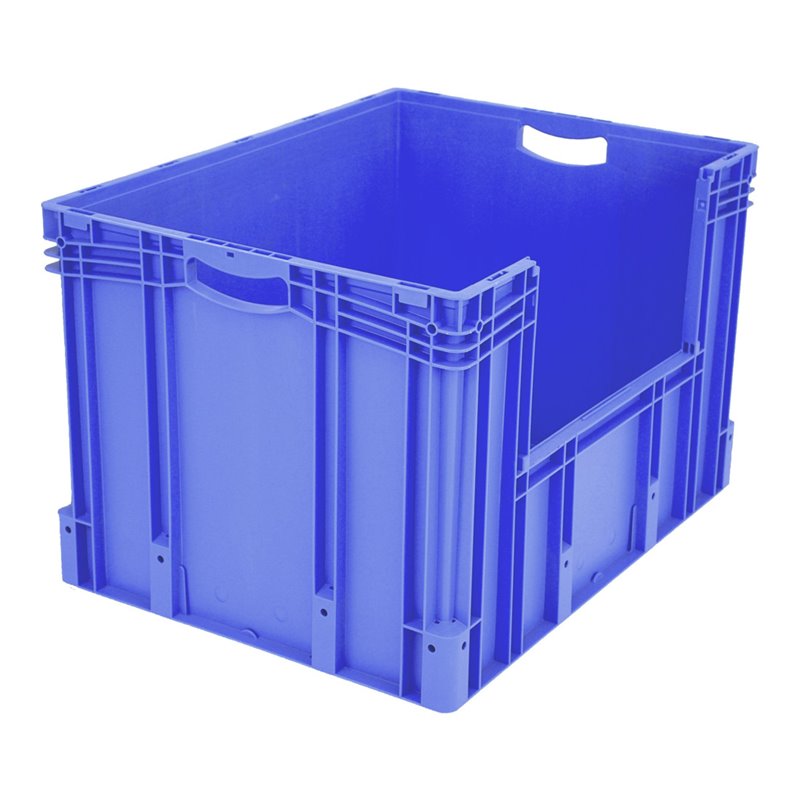 Bito Eurostapelbehälter XL mit längsseitiger Sicht-/Entnahmeöffnung blau 600 mm 800 mm