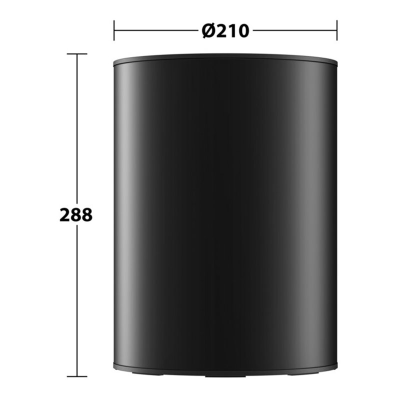 Keuco Abfallbehälter Plan 5 l, m Kst.-Deckel sw-grau, schwarz matt
