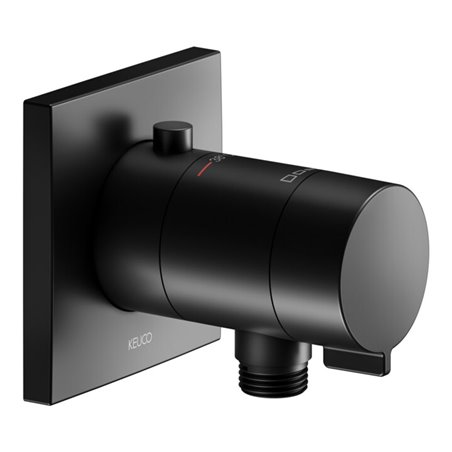 Keuco Fertigmontageset IXMO SOLO sw matt, UP-Br-THM, Schlauchanschluss, eck.