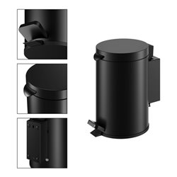 Keuco Hygieneabfallsammler Plan Wand, Fassungsvermögen 3 l, sw-matt