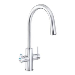 Clage Allround-Armatur Zip Celsius Arc AIO verchromt gebürstet