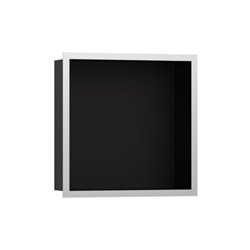 hansgrohe XtraStoris indiv. Wandnische 300x300x100mm, m Rahmen, matt-sw, ES opt