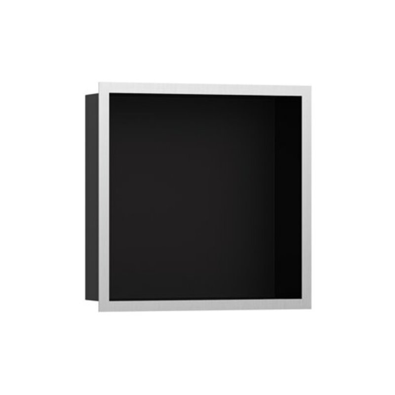 hansgrohe XtraStoris indiv. Wandnische 300x300x100mm, m Rahmen, matt-sw, ES opt