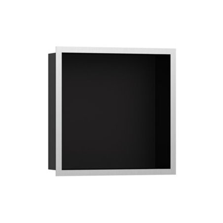 hansgrohe XtraStoris indiv. Wandnische 300x300x100mm, m Rahmen, matt-sw, ES opt