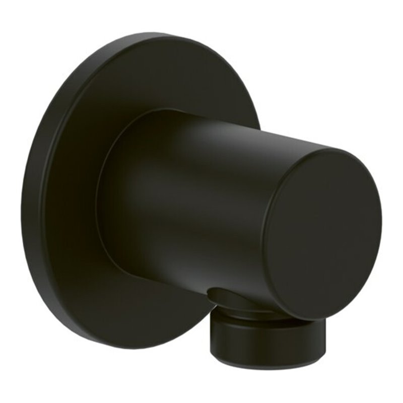 V&B Wandanschlussbogen Universal Showers Rund, Wandmontage, matt black