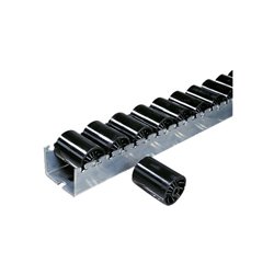 Schwerlast-Rollenleisten mit Kunststoff-Zylinderrollen, verzinkt