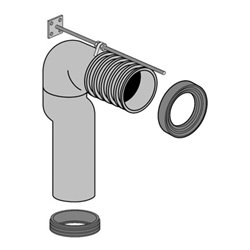 V&B Vario-Abflussbogen f wandnahe Mo. 7 - 11,5cm, f Abg. senkr.