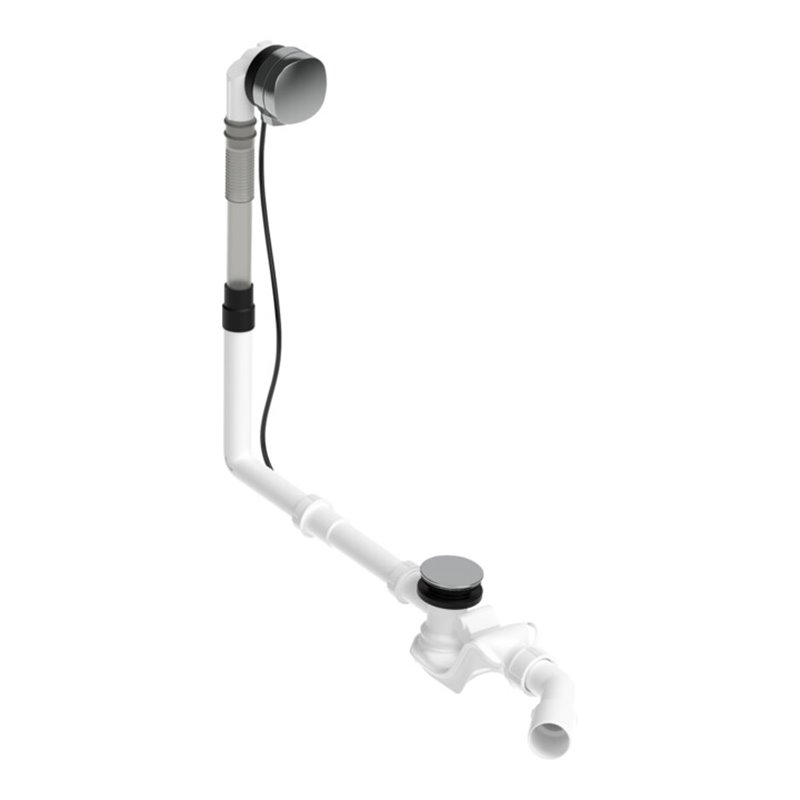 Duravit Ab-/Überlaufgarnitur Quadroval d 5,2cm, mit Wanneneinlauf, chrom